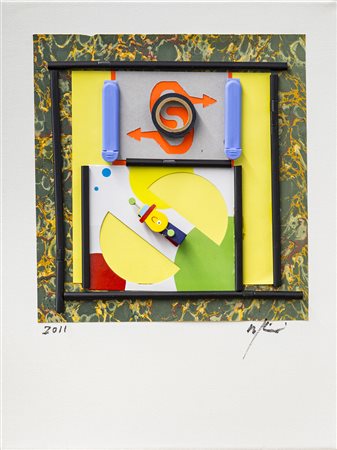 RENATO VOLPINI (1934-2017) Senza Titolo, 2011 Assemblage su tela intavolata...