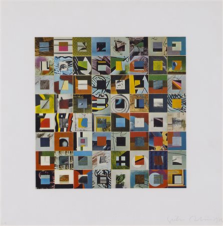 GIULIO PAOLINI (1940) Senza Titolo, 1974 Serigrafia cm 50x50 Firma, datazione...