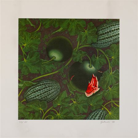 PIERO GILARDI (1942) Senza Titolo, 1977 Serigrafia cm 50x50 Firma, datazione...