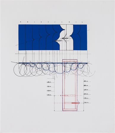 AGOSTINO BONALUMI (1935-2013) Senza Titolo, 1970 Litografia cm 78x68 Firma,...