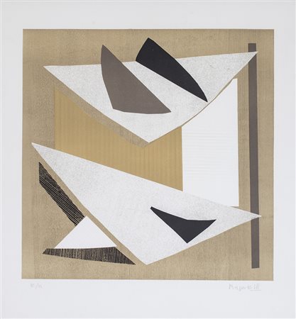 ALBERTO MAGNELLI (1988-1971) Senza Titolo Serigrafia cm 55x53 Firma e...