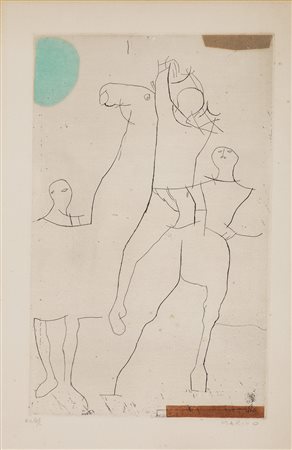 MARINO MARINI (1901-1980) Senza Titolo Acquaforte Lastra cm 40x26 Foglio cm...