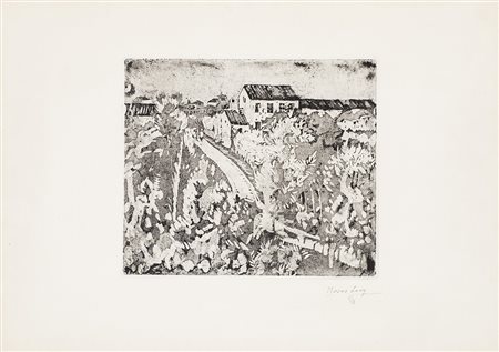 MOSES LEVY (1885-1968) Senza Titolo Acquaforte Lastra cm 28x32 Foglio cm...