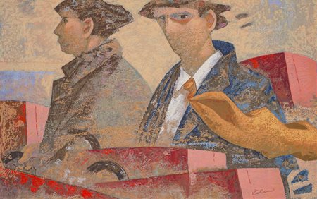 GIAMPAOLO TALANI (1955) Partenze Serigrafia su compensato cm 50x80 Firma e...