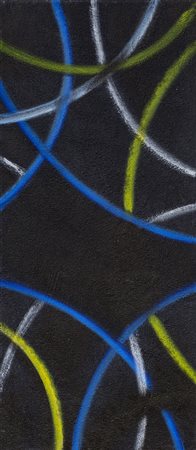 ANTONIO BACCARIN (1954) Senza Nome, 1990 Acrilici su tela cm 80x35x3,5 Firma,...