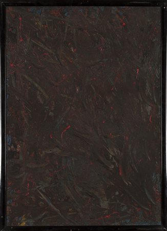 BRUNO CARACENI (1927-1986) Senza Titolo Tecnica mista e sabbia su masonite cm...