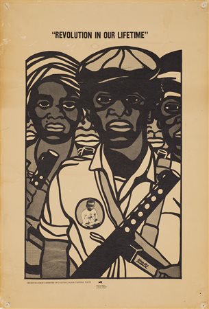 ANONIMO Revolution in our lifetime Manifesto in bianco e nero realizzato da...