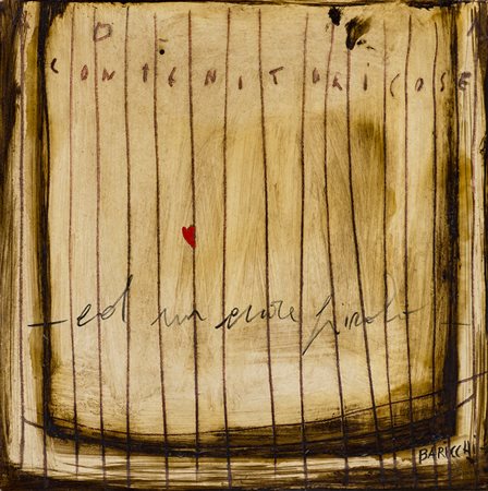 MIRKO BARICCHI (1970) Senza Titolo Tecnica mistae collage su tela cm 20x20x1...