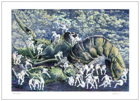 RENZO GALARDINI 1946 Senza titolo Litografia a colori es. unico prova di...