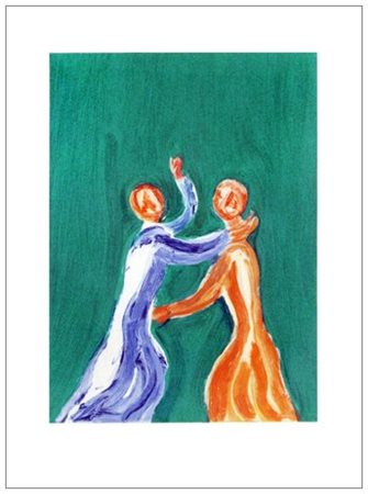 VIRGILIO GUIDI 1891 - 1984 Senza titolo Litografia a colori es.p.a. Firma in...