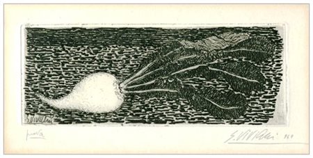 GIUSEPPE VIVIANI 1898 - 1965 La rapa 1949 Acquaforte su rame es. prova. Firma...