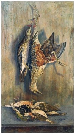 D. FRANCESCHI Senza titolo 1923 Olio su tavola 51,2 x 29. Firma e data in b....