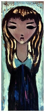 VOLTINO FONTANI 1920 - 1976 Senza titolo Olio su tavola 55 x 21,2. Firma in...