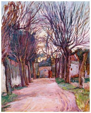 GIOVANNI MALESCI 1884 - 1969 Senza titolo Olio su tavola 36,3 x 57. Firma in...