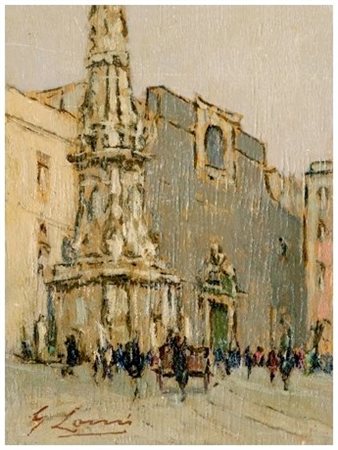 GIOVANNI LOMI 1889 - 1969 Napoli 1935 ca. Olio su tavola 21 x 15,5. Firma in...