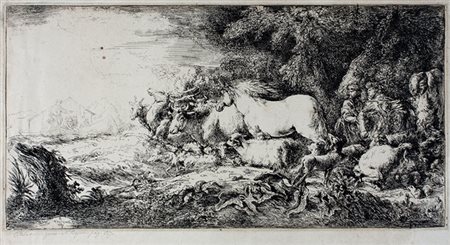 Giovanni Benedetto Castiglione (detto il Grechetto),&nbsp;L'ingresso degli...