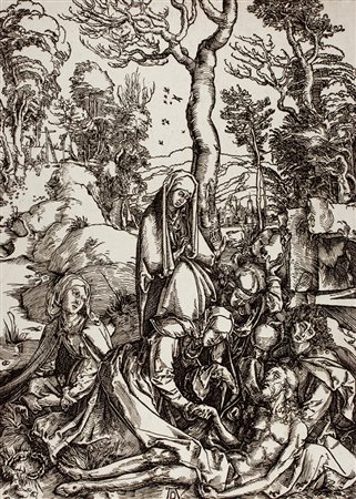 Albrecht Dürer&nbsp;[da],&nbsp;La lamentazione.Acquaforte. mm 393x282....