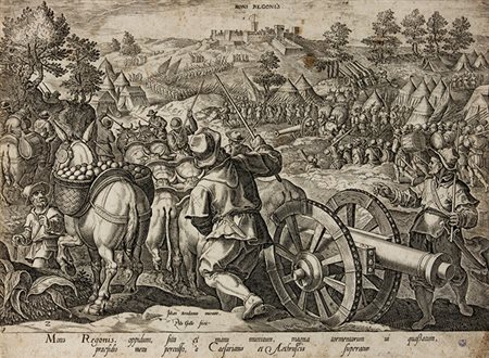 Philips Galle,&nbsp;La battaglia di Montereggioni.Da Jan van der Straet. 1583...