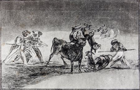 Francisco Goya y Lucientes,&nbsp;Palenque de los moros...(La barriera dei...