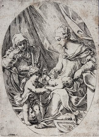 Lorenzo Loli,&nbsp;La Vergine col Bambino, Sant'Elisabetta e il piccolo...