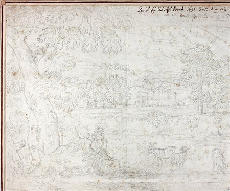 Carlo Antonio Tavella,&nbsp;Scena pastorale (r). Pescatore in un paesaggio...