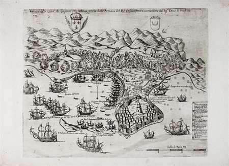 Anonimo del XVII secolo,&nbsp;Pianta della città di Gigiari (Djidjelli) in...