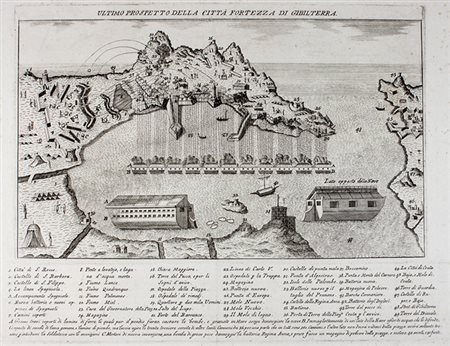 Anonimo del XVIII secolo,&nbsp;Ultimo prospetto della città, fortezza di...