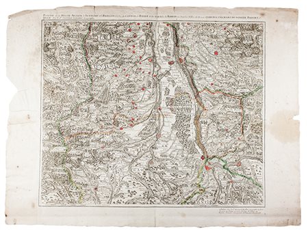 Gaspard Baillieu,&nbsp;Lotto composto di 4 carte geografiche.A Paris: chez...