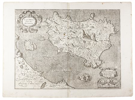 Giovanni Antonio Magini,&nbsp;Ischia isola, olim Aenaria.1620 ca.Incisione in...
