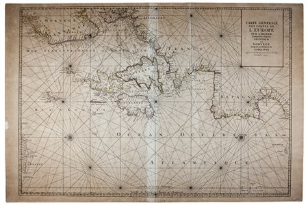 Pierre Mortier,&nbsp;Carte generale des costes de l'Europe sur l'Ocean...