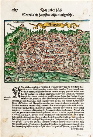 Sebastian Münster,&nbsp;Lotto composto di 3 vedute di città...