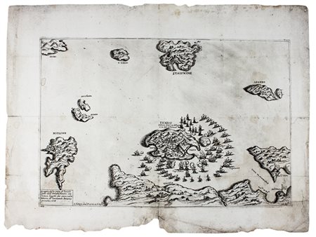 Giacomo Piccini,&nbsp;Disegno della presa di Tenedo fatto dall'Armata Veneta...