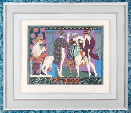 Paul Allier,&nbsp;Joie. Tristesse. Incisioni colorate a pochoir....