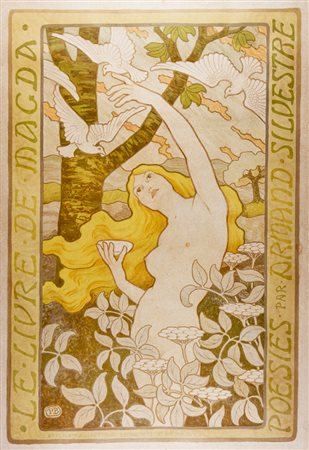 Paul Emile Berthon,&nbsp;Le livre de Magda.1898Litografia a colori. mm...