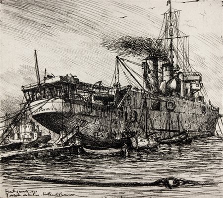 Lino Bianchi Barriviera,&nbsp;Nalùt, il castello.1937Acquaforte su zinco. mm...