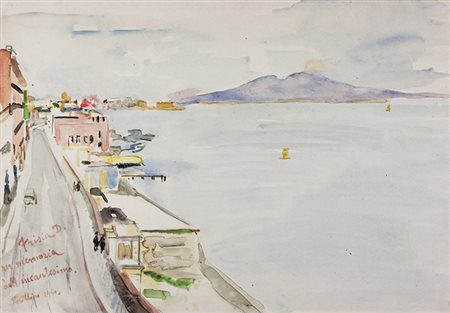 Donato Frisia,&nbsp;Per memoria dell'incantesimo di Posillipo.1941Acquerello...