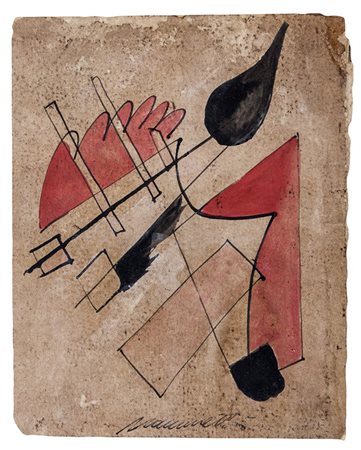 Vieri Nannetti,&nbsp;Composizione futurista.1917-1919 ca.Penna e acquerello...