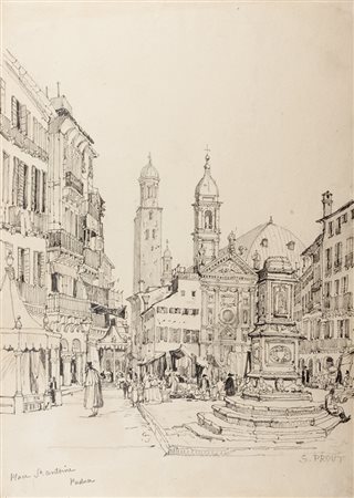 Samuel Prout,&nbsp;Lotto composto di 3 disegni con vedute di città. Ferrara....