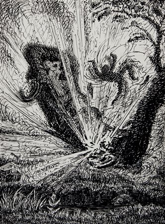 Fritz Schwimbeck,&nbsp;Illustrazione per un libro di Hanns Heinz...