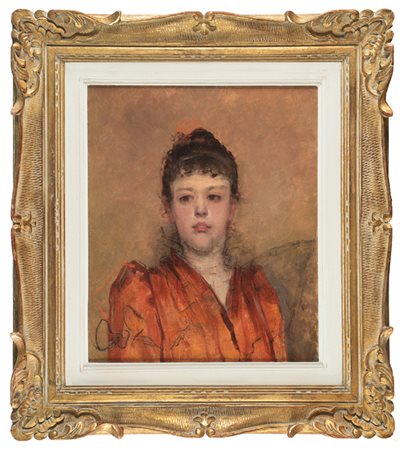 Anonimo della seconda metà del XIX secolo,&nbsp;Ritratto femminile.Olio su...