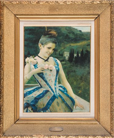 Federico Andreotti&nbsp;[attribuito a],&nbsp;La lettera d'amore. Olio su...