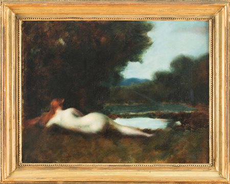 Jean-Jacques Henner&nbsp;[attribuito a],&nbsp;Rêve ou la nymphe...