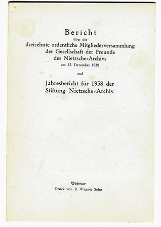 Nietzsche-Förster Elisabeth,&nbsp;2 biglietti da visita con annotazioni...