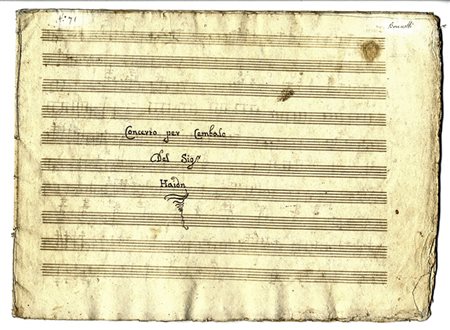 Haydn Joseph,&nbsp;Concerto per Cembalo. Non datato (inizio XIX...