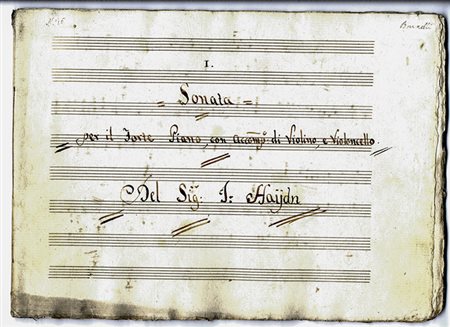 Haydn Joseph,&nbsp;Raccolta di 6 Sonate per pianoforte con accompagnamento di...