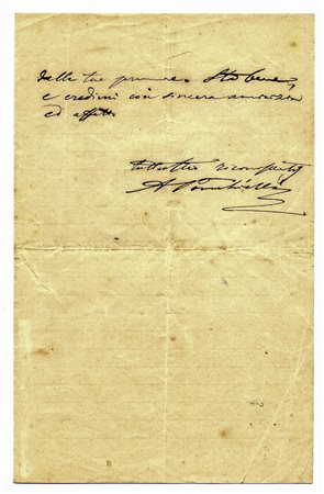 Ponchielli Amilcare,&nbsp;Lettera autografa firmata inviata ad un...