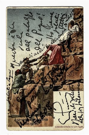 Puccini Giacomo,&nbsp;Cartolina postale viaggiata autografa firmata inviata...