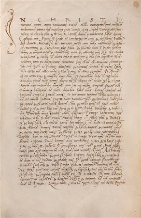 Atto notarile relativo ad 'Aeneas Jacobus de Larmberteschi civis et draperius...