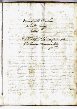 Parigi Lorenzo,&nbsp;Discorso dell'Eloquenza / [...] dedicato / All'Ill.mo...