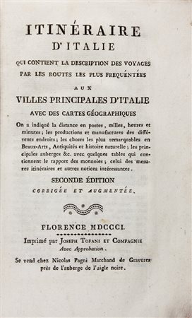Vallardi Giuseppe,&nbsp;Itinéraire d'Italie, qui contient la description des...